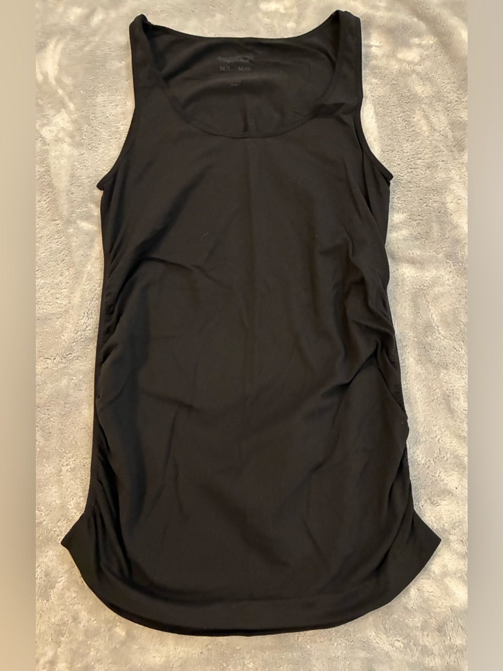 BeMaternity Black Scoop Neck Maternity Tank Size M/L